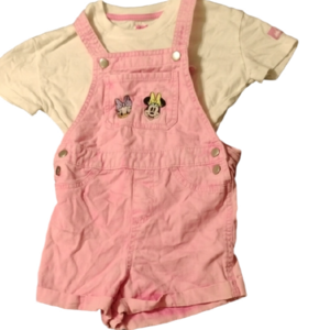 🚨5 For $25🚨Disneys Pink Overalls with Embroidered Character Patches